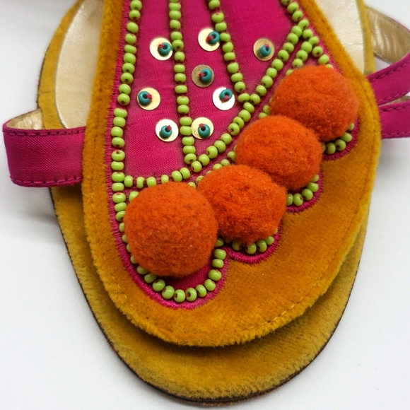 Dior SIZE 39 COLOR PINK YELLOW & ORANGE 100% AUTHENTIC - Picture 5 of 9